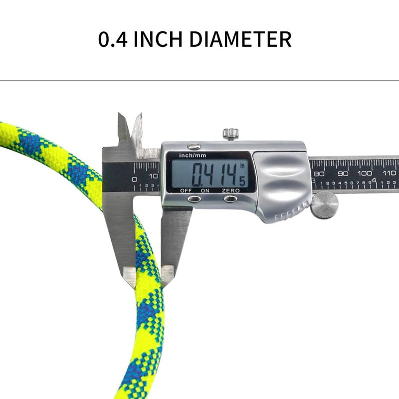 NewDoar 10.5mm(2/5in) Dynamic Rope,24KN(5231 lb) Robust Nylon Kernmantle,3 Sizes Multipurpose Rope for Outdoor Mountaineering Rock Climbing Rescue - Image 3